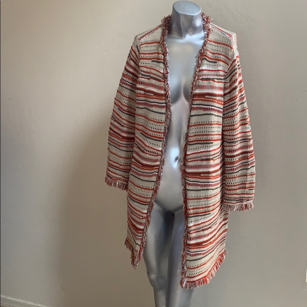 Chico’s Size 1 cardigan Size 8 See Size Chart Gold